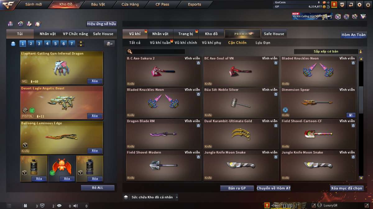 shop acc cf uy tin gia re