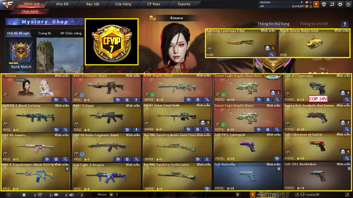 shop acc cf uy tin gia re