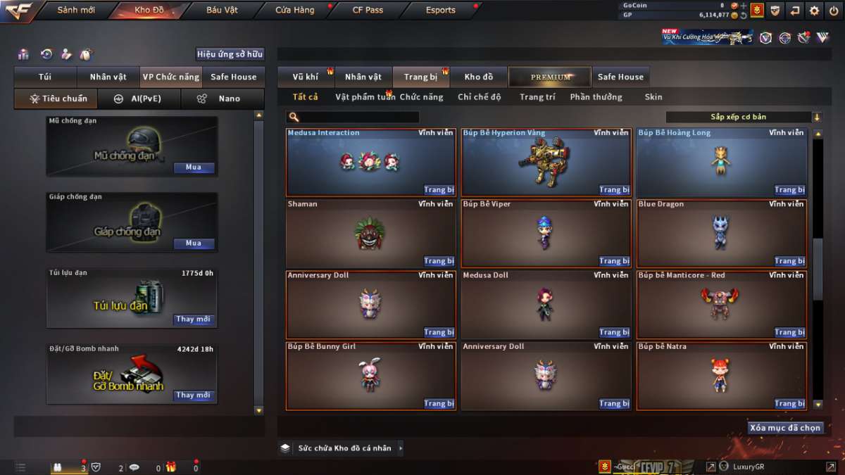 shop acc cf uy tin gia re