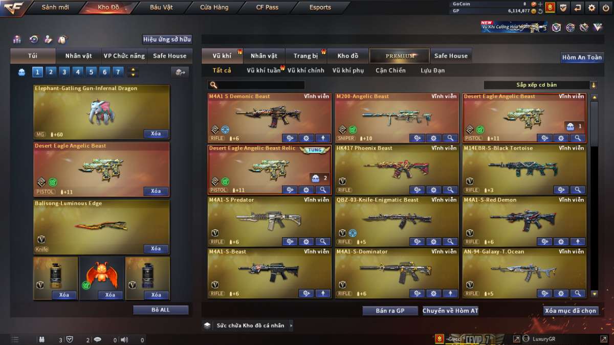 shop acc cf uy tin gia re