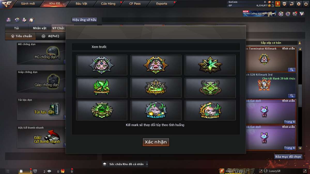 shop acc cf uy tin gia re