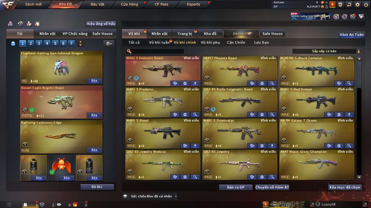 shop acc cf uy tin gia re