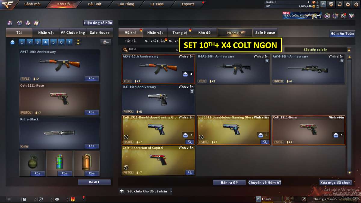 shop acc cf uy tin gia re