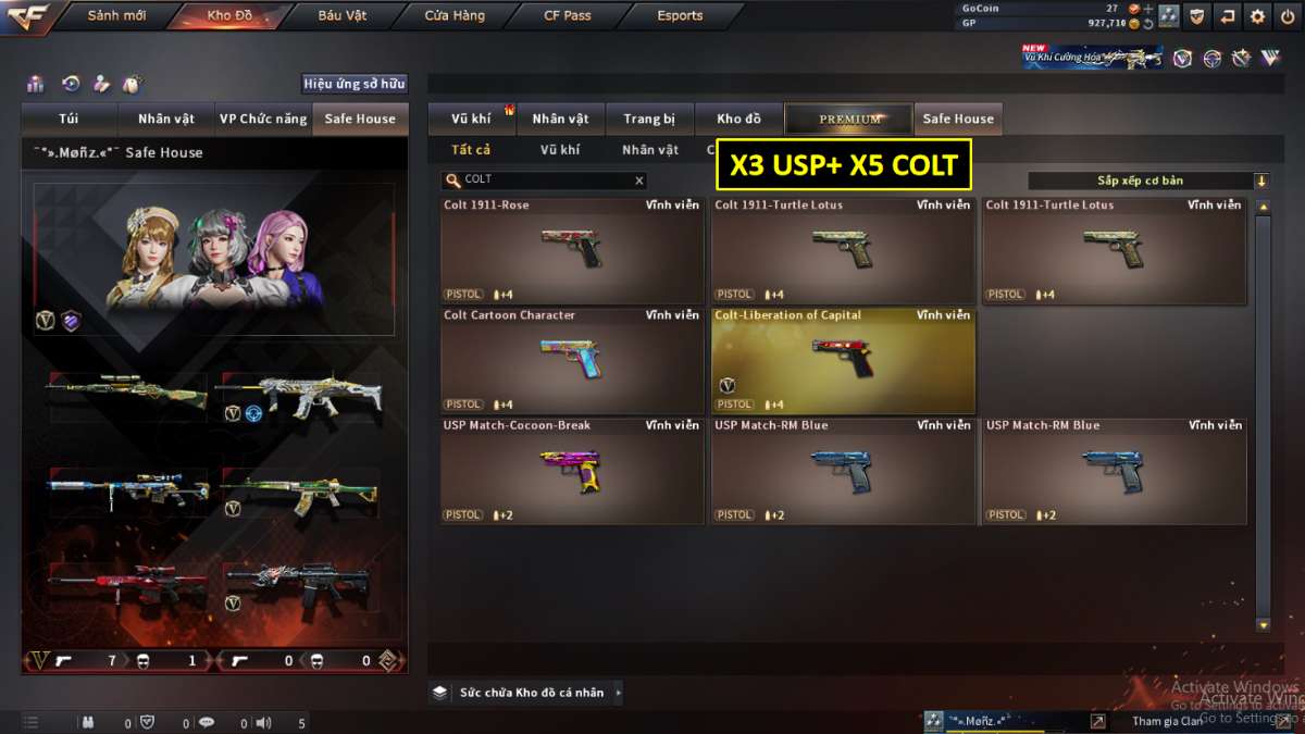 shop acc cf uy tin gia re