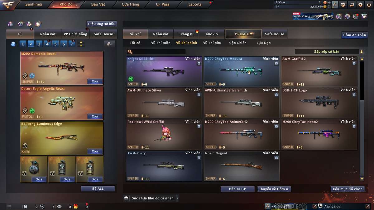 shop acc cf uy tin gia re