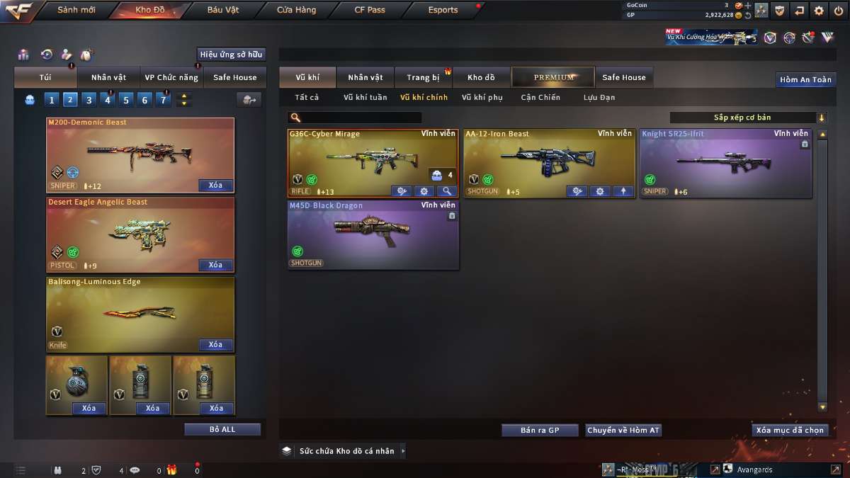 shop acc cf uy tin gia re