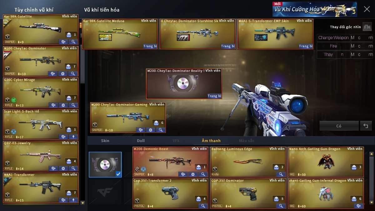 shop acc cf uy tin gia re