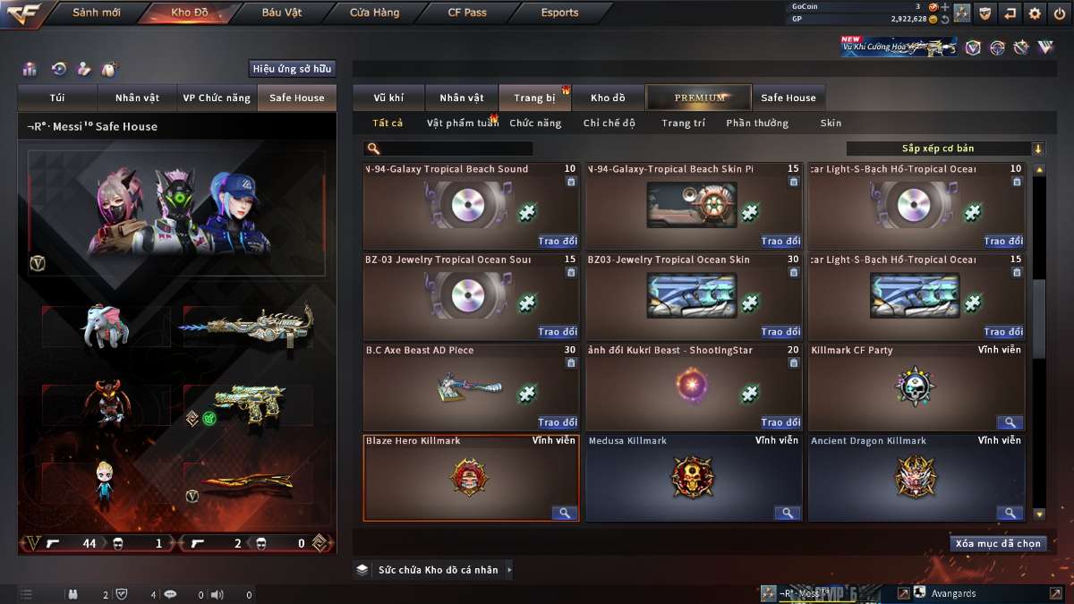 shop acc cf uy tin gia re