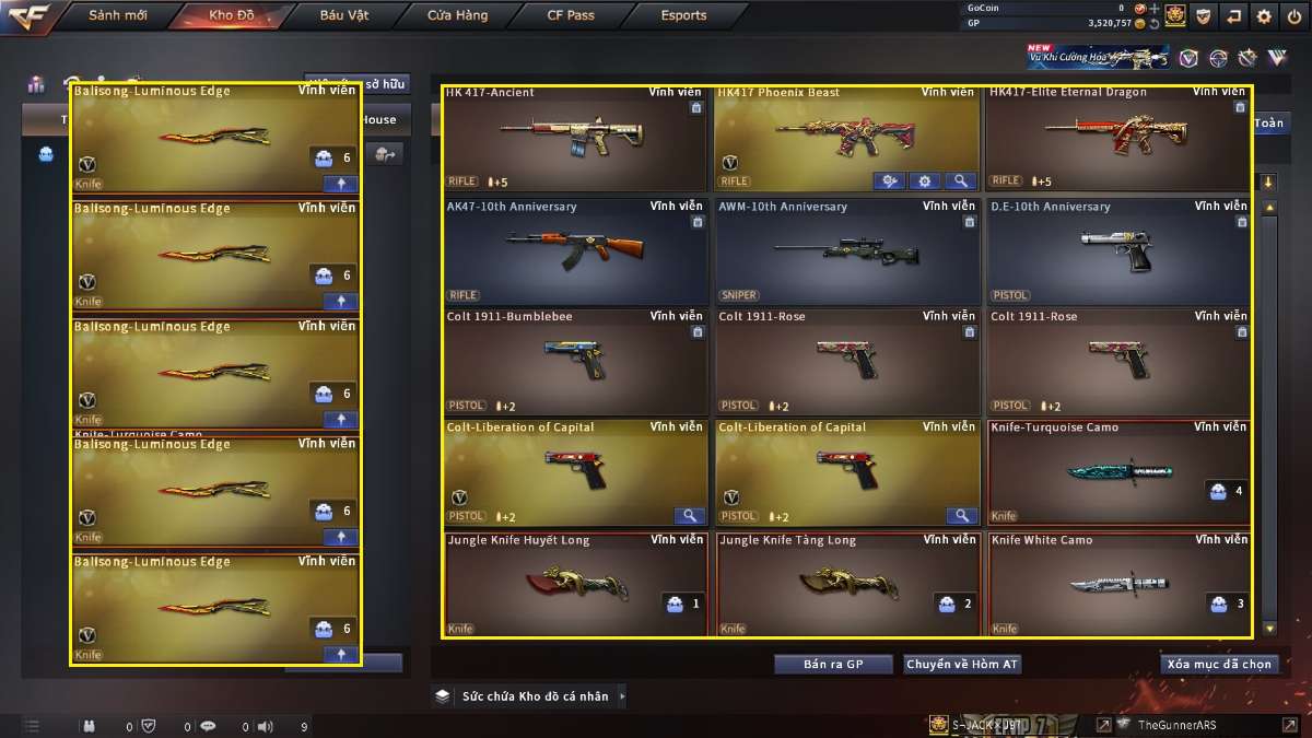 shop acc cf uy tin gia re