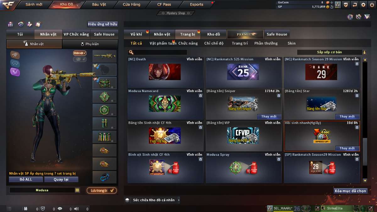 shop acc cf uy tin gia re