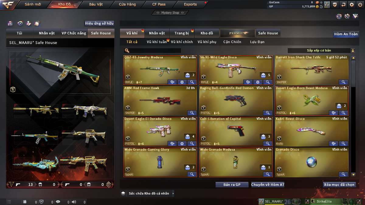 shop acc cf uy tin gia re