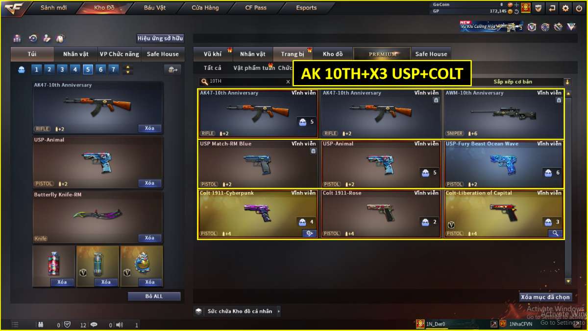 shop acc cf uy tin gia re