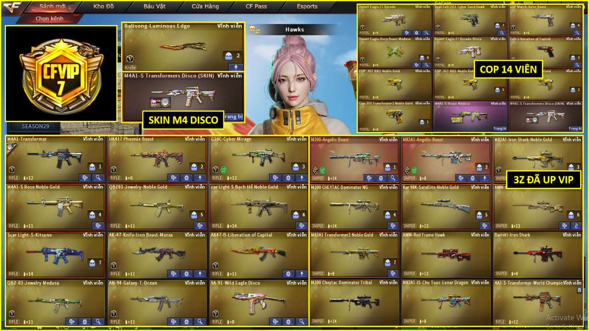 shop acc cf uy tin gia re