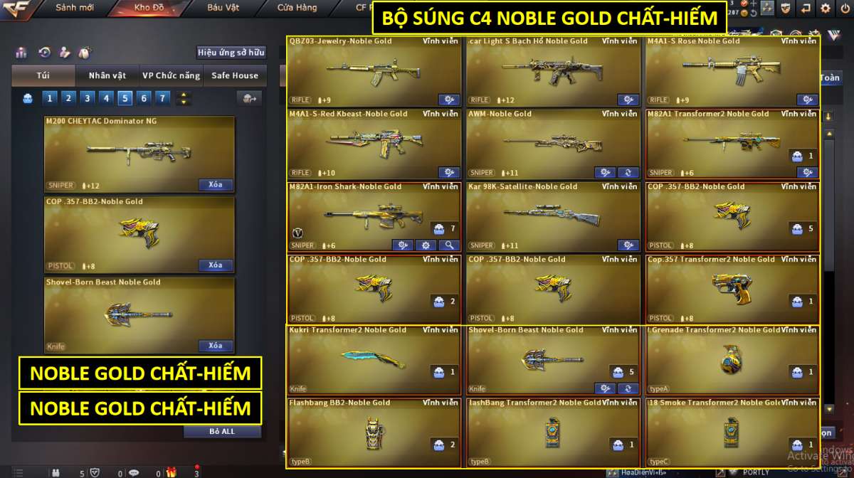 shop acc cf uy tin gia re