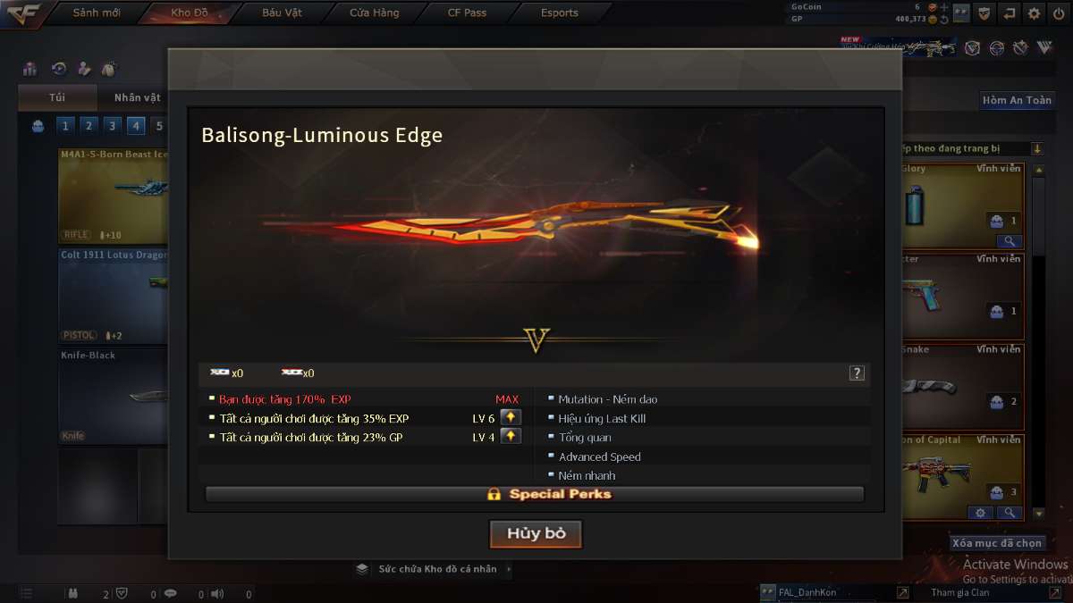 shop acc cf uy tin gia re