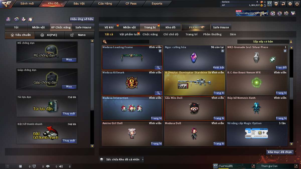 shop acc cf uy tin gia re