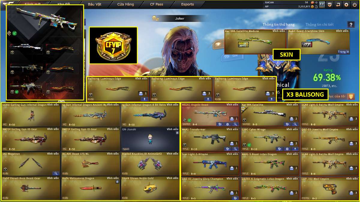 shop acc cf uy tin gia re