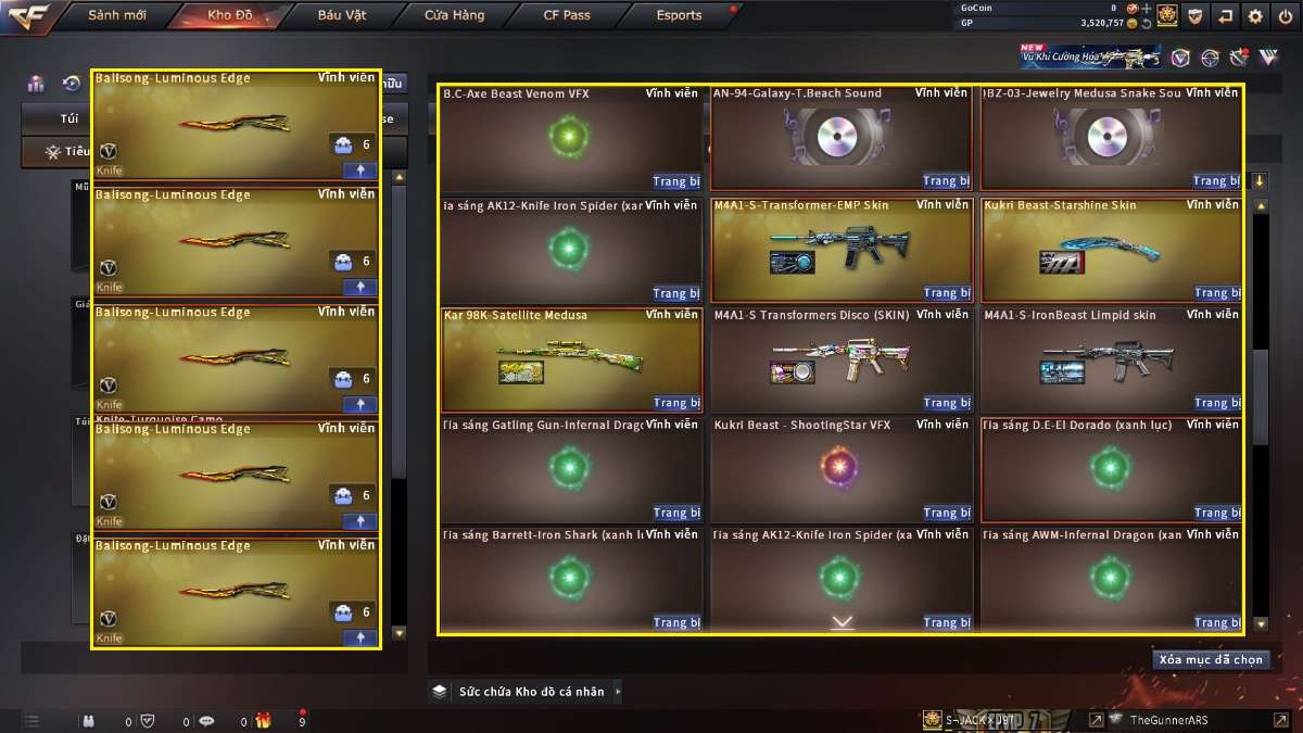 shop acc cf uy tin gia re