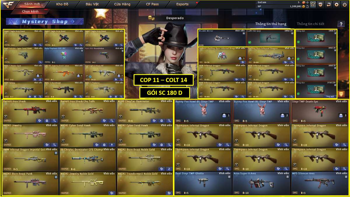 shop acc cf uy tin gia re