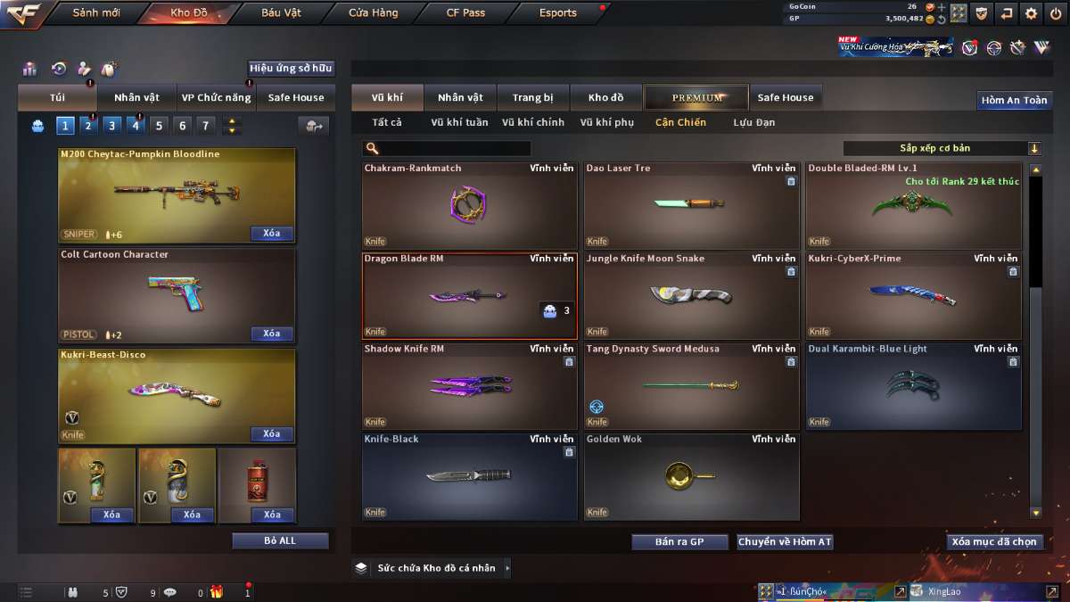 shop acc cf uy tin gia re