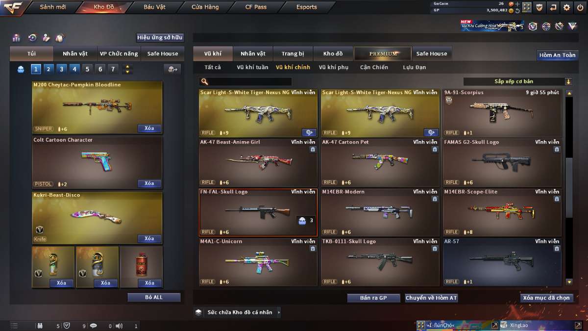 shop acc cf uy tin gia re