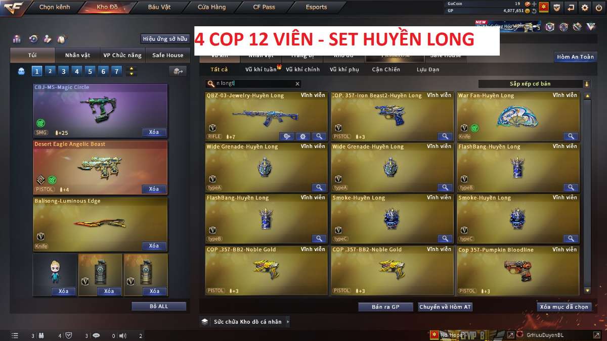 shop acc cf uy tin gia re