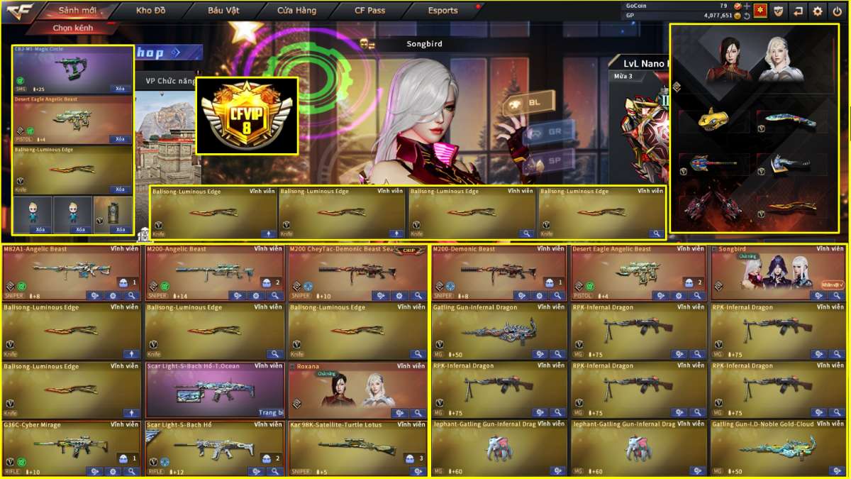 shop acc cf uy tin gia re