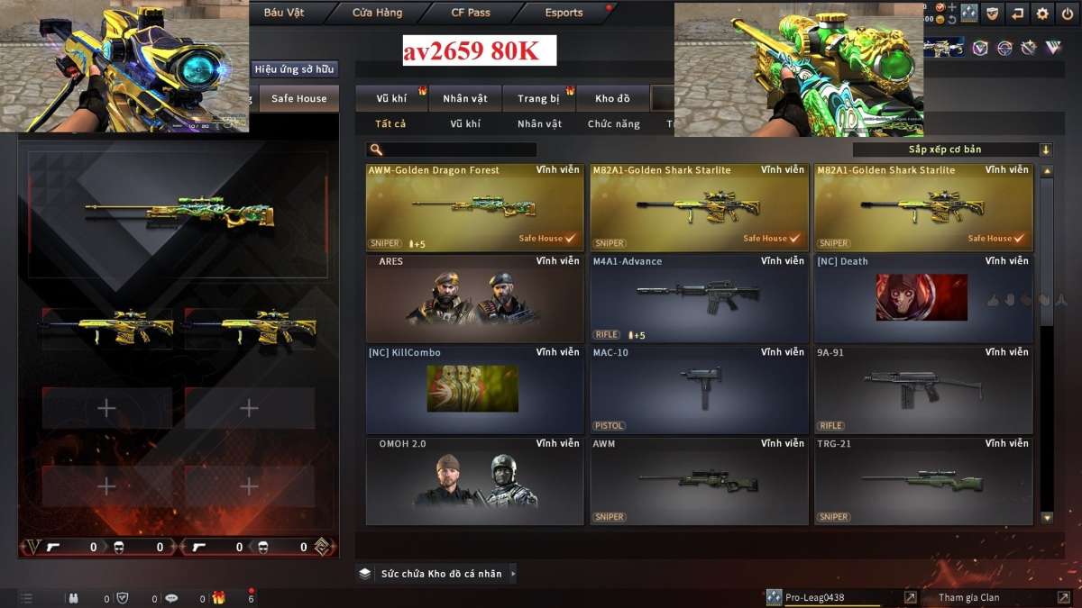 shop acc cf uy tin gia re