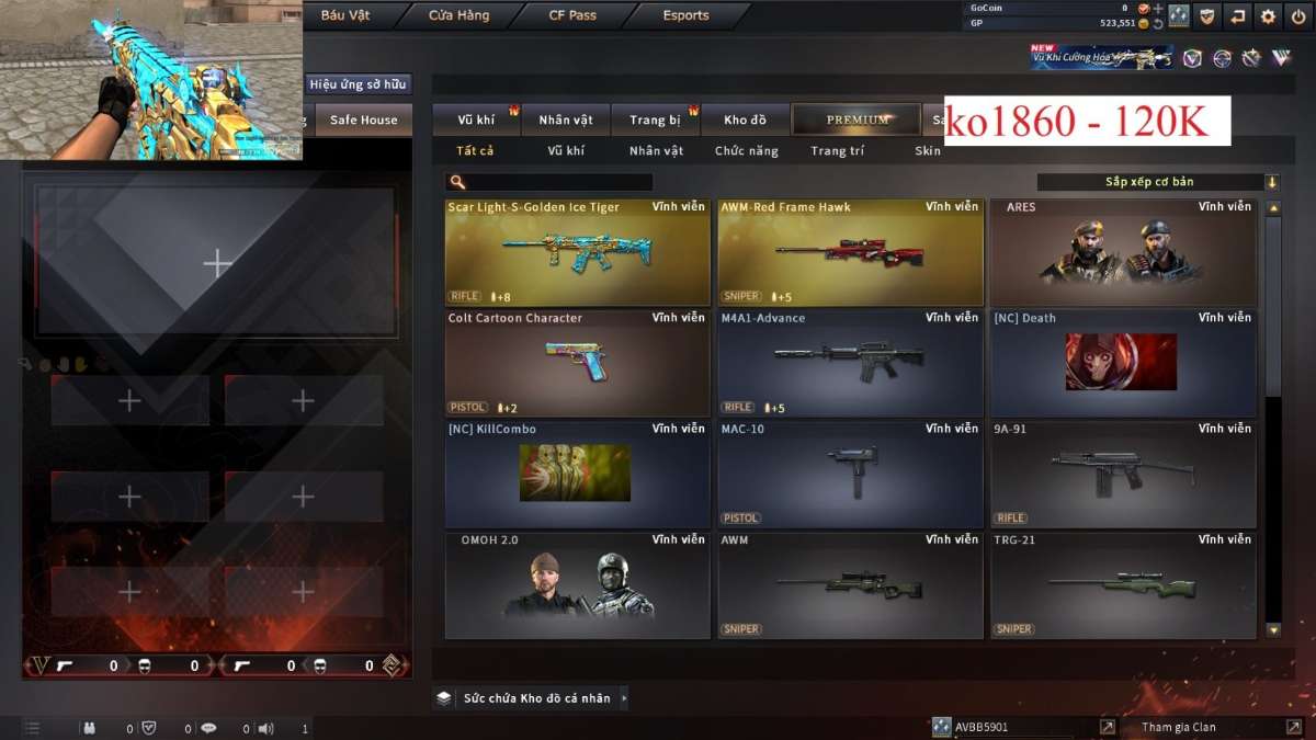 shop acc cf uy tin gia re