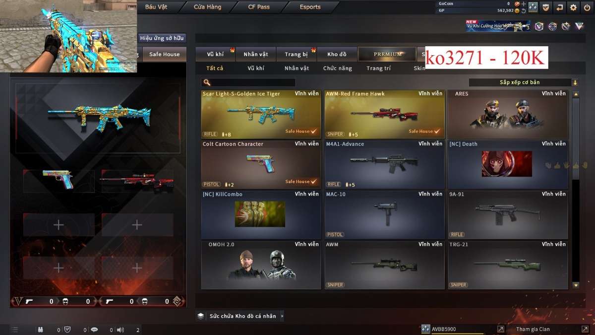 shop acc cf uy tin gia re