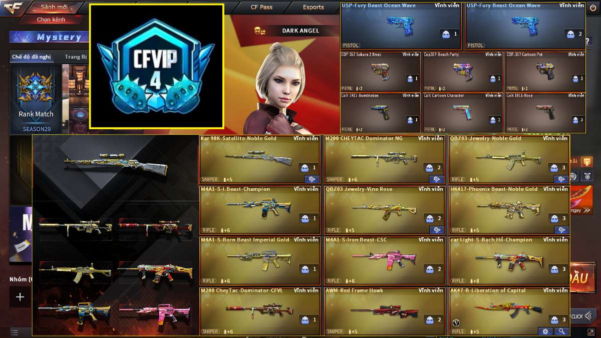 shop acc cf uy tin gia re