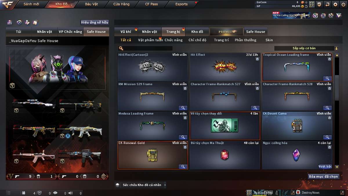 shop acc cf uy tin gia re