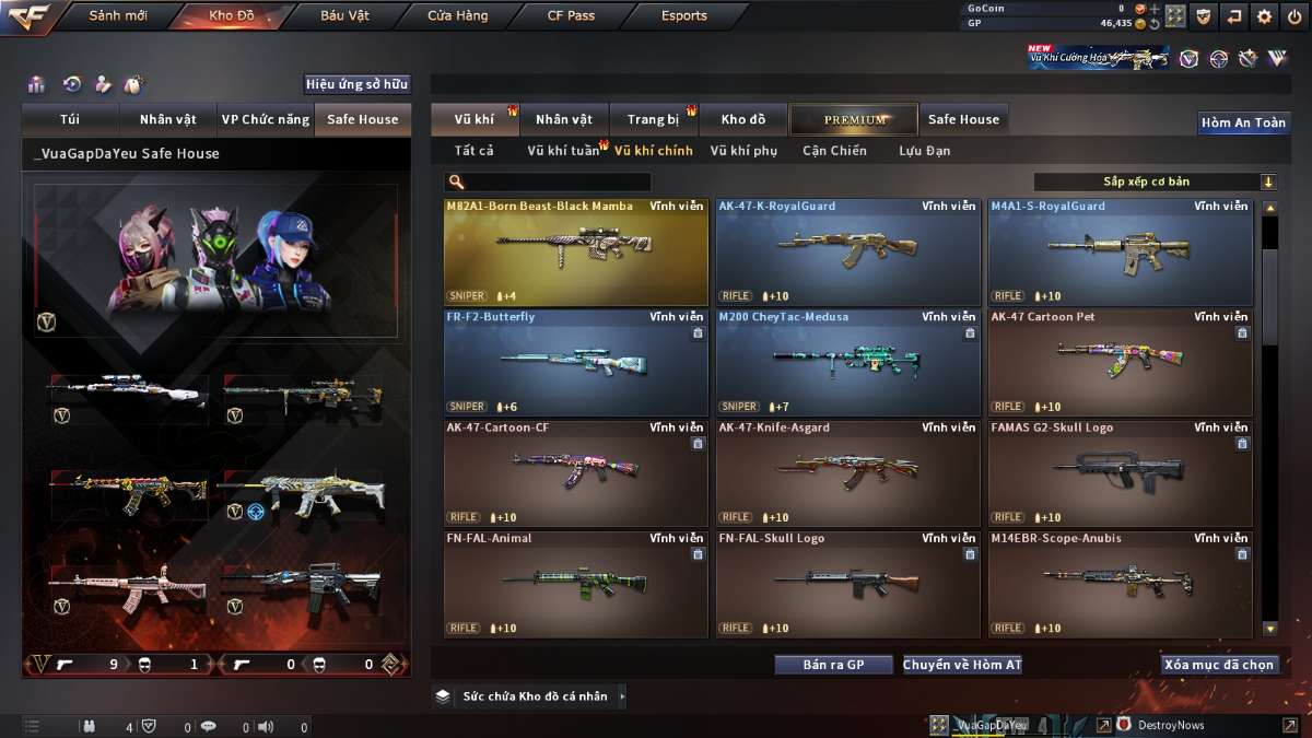 shop acc cf uy tin gia re