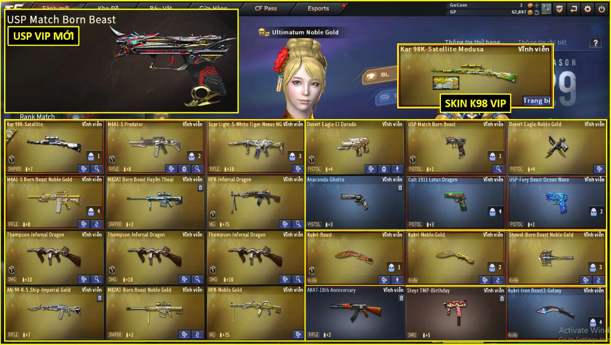 shop acc cf uy tin gia re