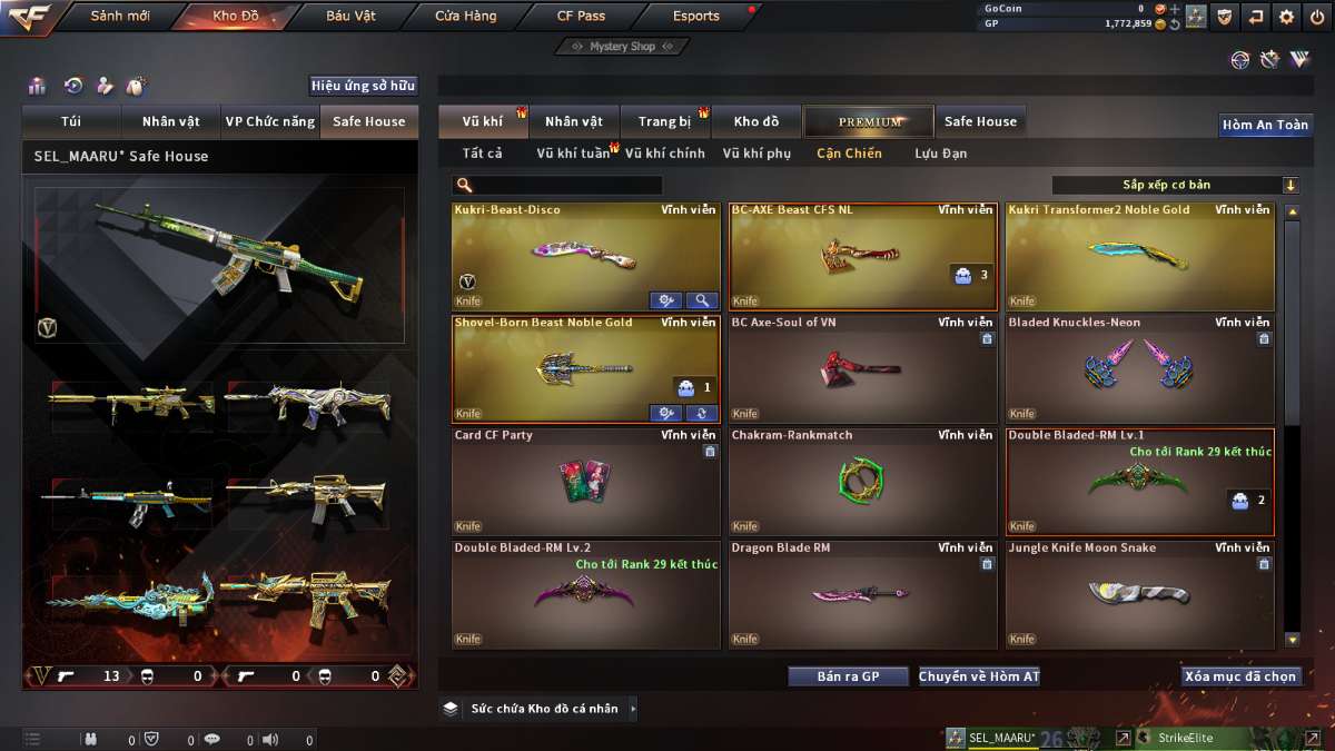 shop acc cf uy tin gia re