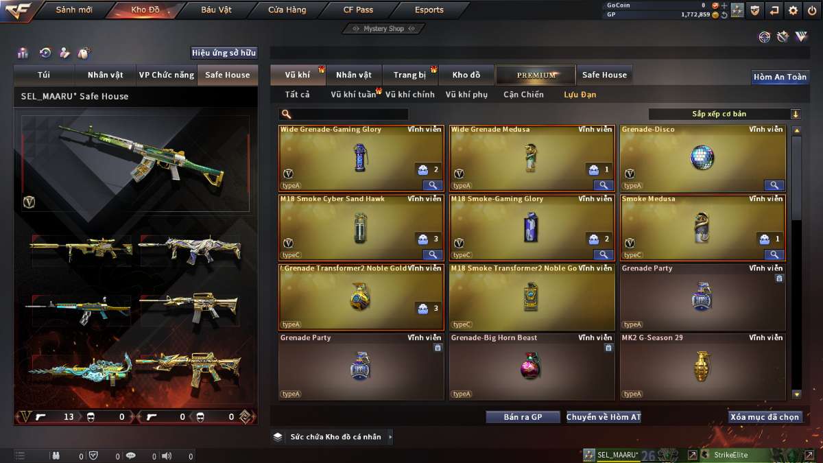 shop acc cf uy tin gia re