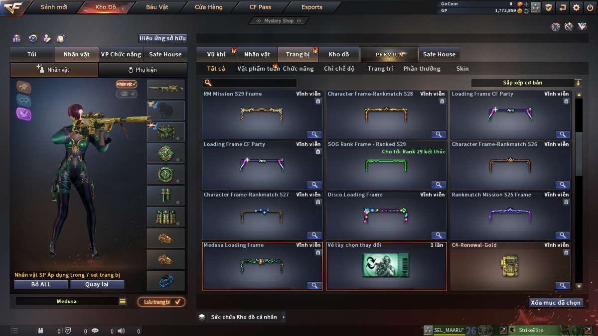 shop acc cf uy tin gia re