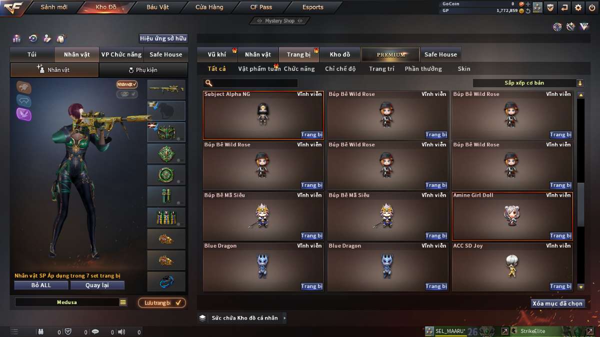 shop acc cf uy tin gia re