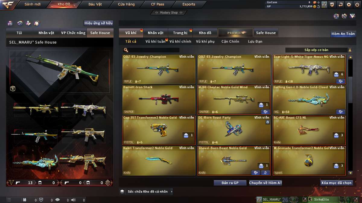 shop acc cf uy tin gia re