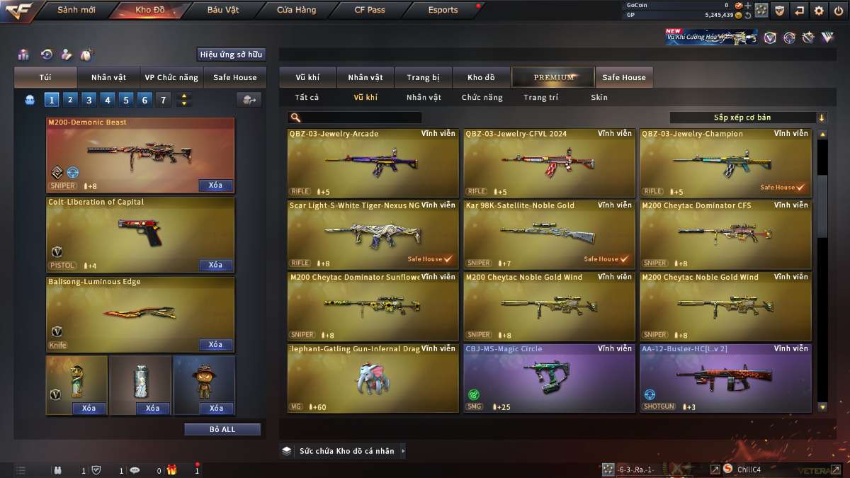 shop acc cf uy tin gia re