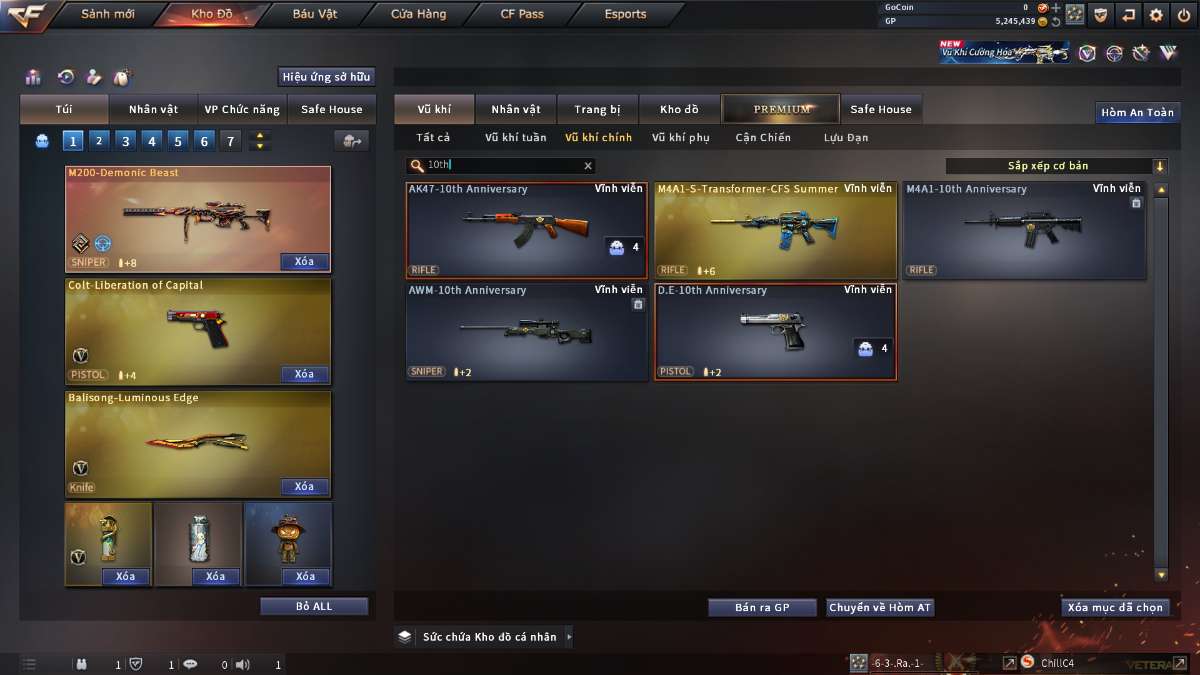 shop acc cf uy tin gia re